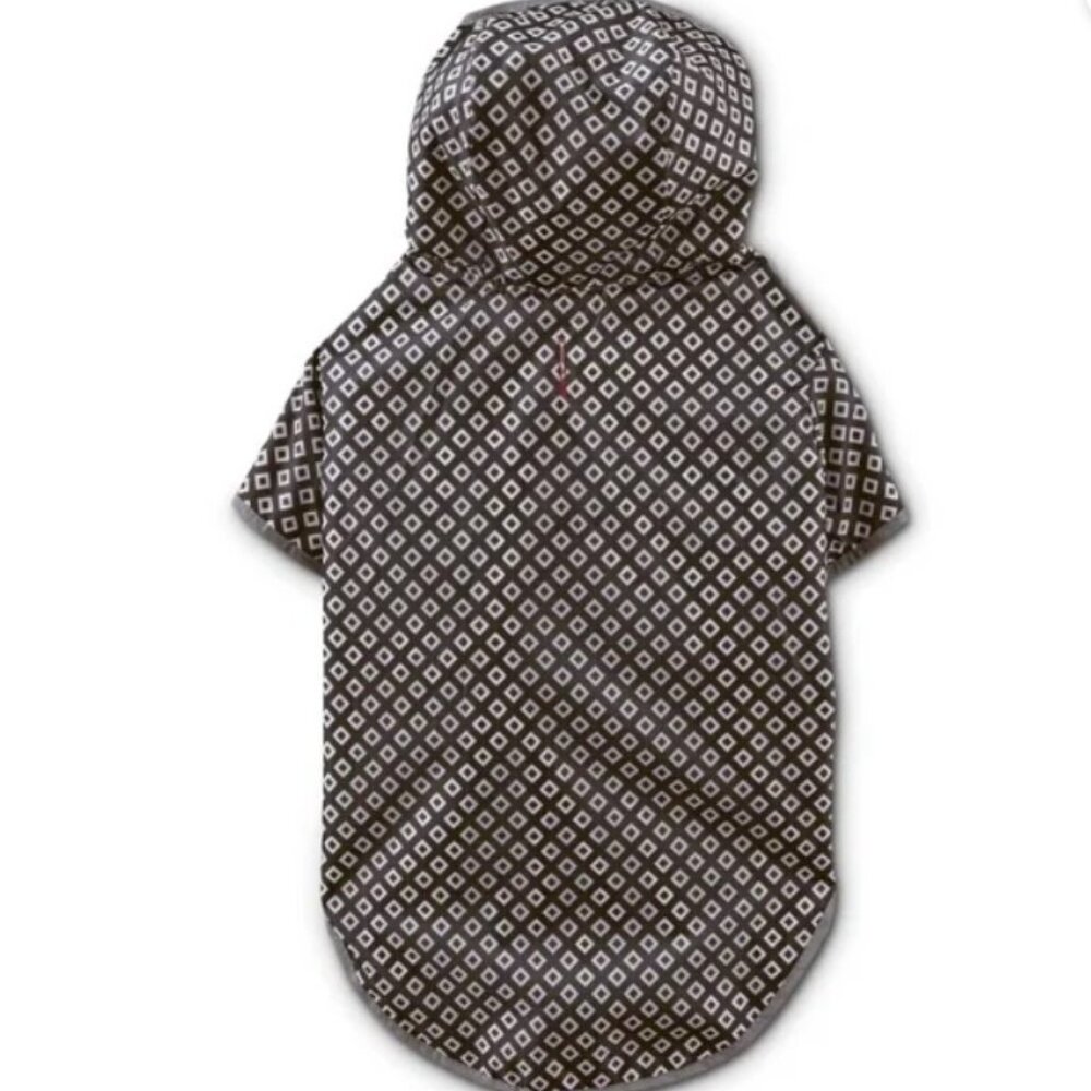 Dog Coat: Red Reversible Reflective Raincoat, Large - Picture 2 of 3